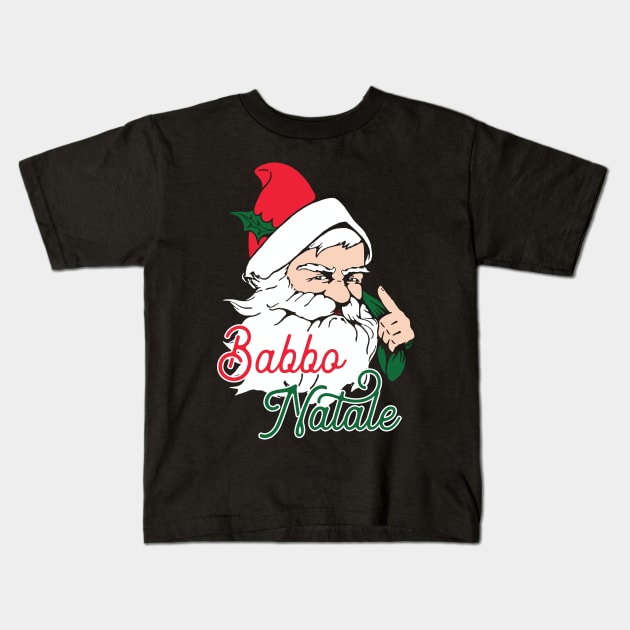 Babbo Natale: Italian Santa Claus graphic Kids T-Shirt by Vector Deluxe